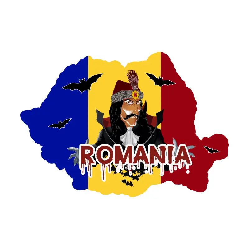 Dracula romania, magnet harta, model mgs199v